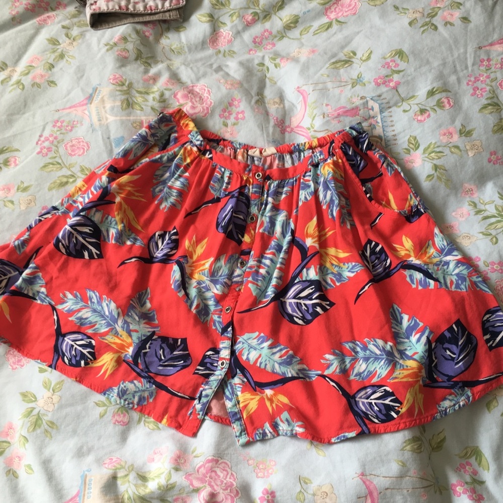 Roxy Hawaiian print skirt
